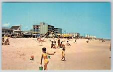 1967 GREETINGS FROM REHOBOTH BEACH DELAWARE ATLANTIC SANDS HOTEL POSTCARD picture