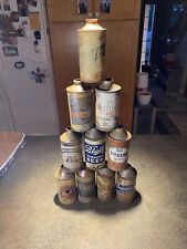 OLD  🍻CONE TOP BEER 🍺 CAN LOT OF 10  See Pictures DENTS,HOLES, RUST ECT….. picture
