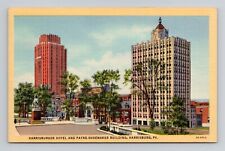 Postcard Harrisburger Hotel Payne Shoemaker Harrisburg PA, Vintage Linen A2 picture