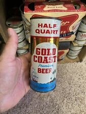 Gold Coast Flat Top Beer Can Half Quart Drewrys Brewing Co South Bend IN Old picture