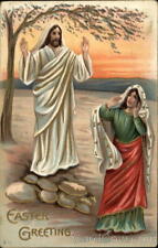 Easter Jesus Easter Greeting Antique Postcard Vintage Post Card picture