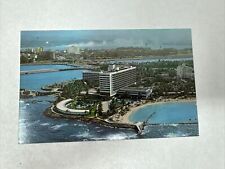 San Juan Puerto Rico Caribe Hilton Hotel Postcard Aerial View Vintage Unused picture