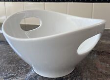Gorham Classically Modern Round Handled Bowl Serving Tableware White Eccentric picture