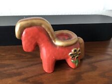 Vintage MCM Thun Bolzano Italy Ceramic Horse Candle Rare Hand Painted picture