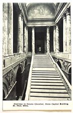 Stairway to Senate Chamber,  State Capitol St. Paul Minnesota Vintage Postcard picture