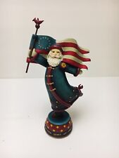 vintage patriotic santa figure with american flag spirit of christmas picture