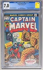 CAPTAIN MARVEL #26 (1973) ⭐ CGC 7.0 WHITE ⭐ FIRST THANOS COVER  KEY STARLIN picture