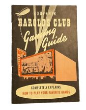 1949 Harolds Club 21 Roulette Craps Fort Smith Roaring Camp Poker Pan Keno A1 picture