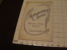 v Program: METROPOLITIAN OPERA Boston Opera House 1939 season RIGOLETTO 24 pgs picture