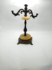 Antique Brass Candlestick Vintage With Marble Solid Decor Holders Style Elegant picture