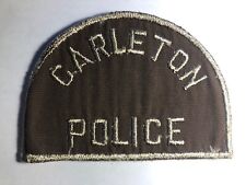 Carleton Michigan Police Patch ~ Vintage ~ RARE picture
