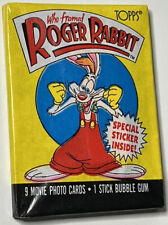 Vintage Sealed Wax Pack 1987 TOPPS Who Framed Roger Rabbit Trading Cards 1 Pack picture
