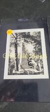 GAK VINTAGE PHOTOGRAPH Spencer Lionel Adams STATUE/MONUMENT IN CLEARING OF TREES picture