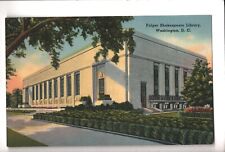 c1940s Linen Postcard Washington DC Folger Shakespeare Library picture