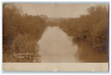 Lisbon North Dakota ND Postcard RPPC Photo Sheyenne River 1908 Posted Antique picture