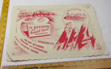 Mount Jefferson Randolph New Hampshire restaurant 1950s paper placemat picture