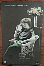 Vintage Early 1900s Romantic German Postcard: Warum bringt Scheiden Leiden? picture