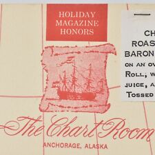 Vintage 1960s The Chart Room Restaurant Menu Westward Hotel Anchorage Alaska picture