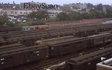 Original 35mm Kodachrome Slide NYCTA New York City Subway Trains In Yard 1971 picture