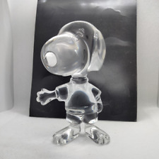 Baccarat Crystal Clear UFS Snoopy Peanuts Figurine Sculpture 4” Standing Pose picture