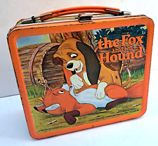 VINTAGE 1981 ALADDIN DISNEY THE FOX AND THE HOUND METAL LUNCHBOX picture