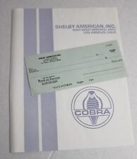 NOS 1967 Shelby American Blank Check & Stationary Carroll Shelby Cobra SAAC picture