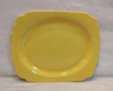 Vintage Homer Laughlin Riviera Harlequin Yellow Platter 11