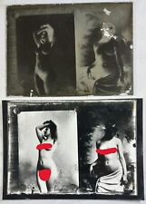 Rare Antique 19th/ 20th Century Glass Plate Negative Photograph Pin Up Nudes #6 picture