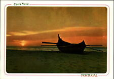 Sunset boat Costa Nova Portugal ~ postcard sku261 picture