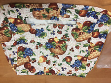 Longaberger Small Wall Pocket Basket Liner - Fruits And Baskets - NIB picture