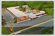 1960s~VTG La Crosse Wisconsin~Holiday Inn~Pettibone Island~Vintage WI Postcard picture