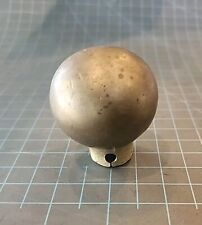 Vintage Solid Brass Horse Hame Ball Knob - Great for Cane Coat Hook - gwPP picture