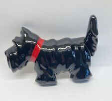 Vintage Ceramic Black Scottie Dog Figure wall Hanger Plaque Scottish Terrier 6