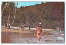 c1960's Bathing Scene Maracas Bay Trinidad and Tobago Vintage Postcard picture