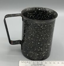 Vtg Enamelware Mug Made From WWII 2 German 7.5cm KwK Tank Shell Black SUPER RARE picture