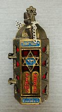 Beautiful Unique Mini Torah (Display) Metallic Sephardic Covers Vertical Style picture