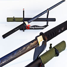 33''Black Dragon Ninjato Sharp T10 Steel Japanese Ninja Wakizashi Straight Sword picture