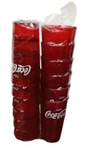 New (12) Coke Coca Cola Restaurant Red Textured Plastic Cups picture
