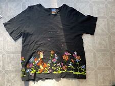 vintage winnie the pooh women's t shirt black jerry leigh blue label 65229 3X picture