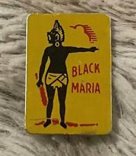 Antique Vintage Black Maria Tin Tobacco Tag 1900s  picture