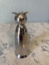 Vintage 1940's Napier Silver Plated 1oz. Kitty Cat Jigger shot glass  Art Deco picture