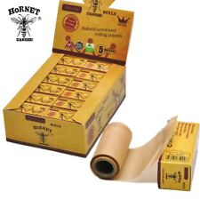 1 X Box HORNET Natural Unrefined ORGANIC Rolling paper 5M ROLLS - 24 x Booklet picture