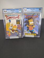 CGC GRADED The Simpsons #1 & #2 Bongo Comics NEWSSTAND EDITION Less Than 120 #2 picture