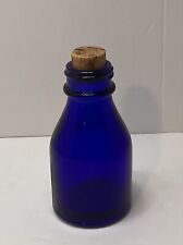 Vintage Vick's Va-Tro-Nol Cobalt Blue 3 inch Glass Bottle With Original Cork picture