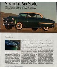 1953 CHEVROLET BEL AIR HARDTOP 4 page COLOR Article picture