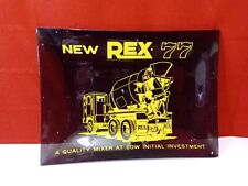 Vtg Rare Rex 77 Concrete Mixer Truck Glass Promo Dish Tray Amber Yellow picture