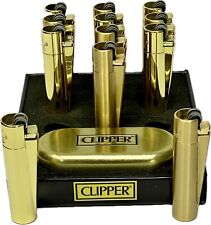 1x Full Size Refillable (GOLD) Metal Clipper Lighter W/ Gift Box *Free Shipping* picture