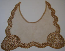 Antique 20s Collar Irish tambour #4 hand embroidered on mesh net picture