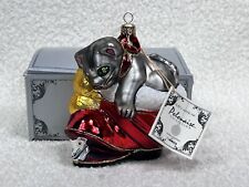 Kurt Adler Cat in Boot w/Mouse Christmas Ornament Polonaise Collection picture