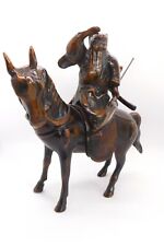 Antique Japanese Samurai Warrior Bronze Colored Spelter Figurine 10